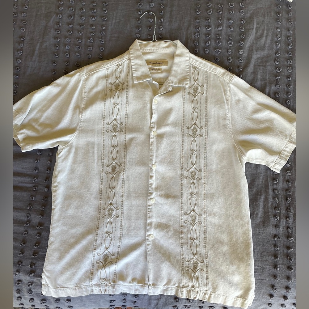 Tommy Bahama Cream Casual Button Down Shirt
